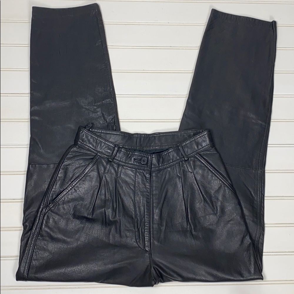 Adler High Rise Leather Pants Size 10